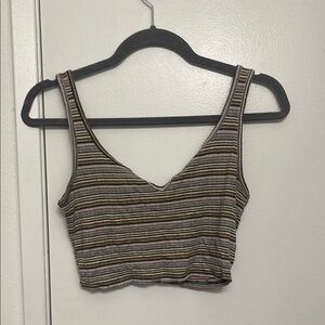 Striped Multicolor Women's Crop Top